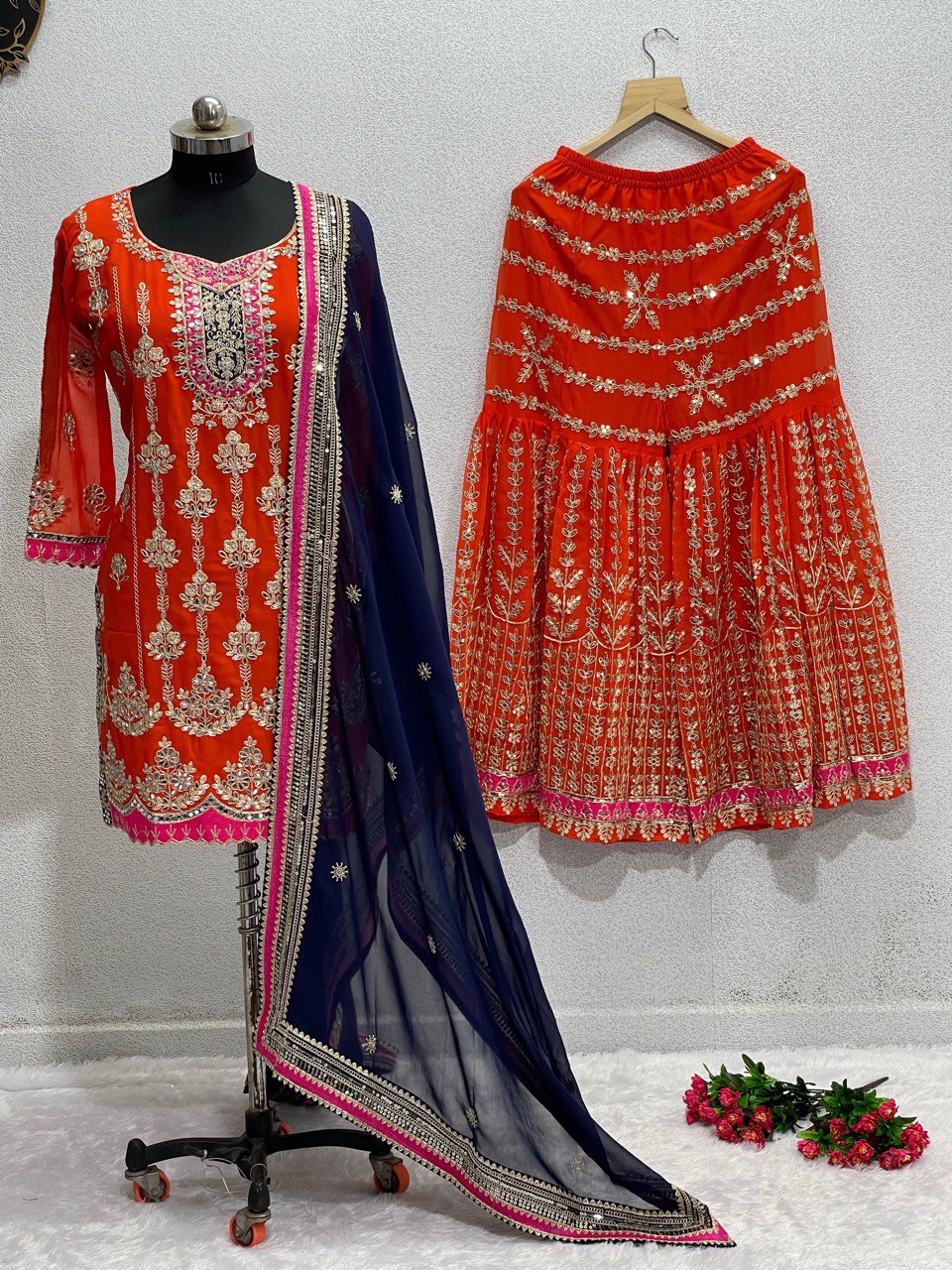New Party Wear Salvar Suit Set With Dupatta LC-1605