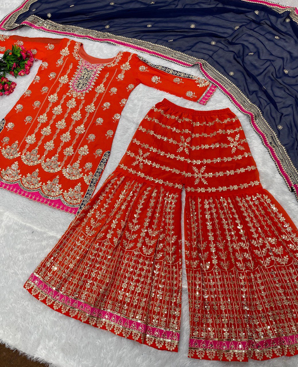 New Party Wear Salvar Suit Set With Dupatta LC-1605