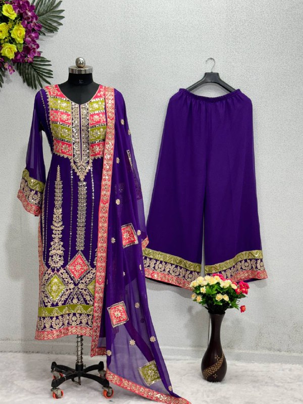 New Party Wear Salvar Suit Set With Dupatta LC-1620