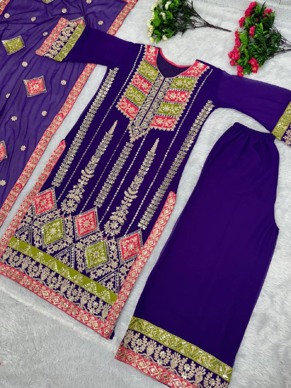 New Party Wear Salvar Suit Set With Dupatta LC-1620